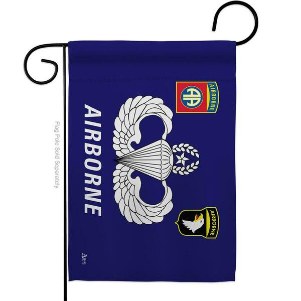 Guarderia 13 x 18.5 in. Airborne Garden Flag with Armed Forces Army Double-Sided Decorative Horizontal Flags GU4223743
